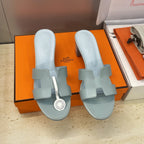 HM 26ss Oran Sandals 45 Light Blue Calfskin 607227
