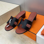 HM 26ss Oran Sandals 45 Brown Black Calfskin 607228
