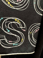 CC Square Scarf 140 CM In Black Silk Cashmere 420131