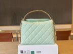 CC Handle Vintage Bag 19 Mint Green Caviar 277776