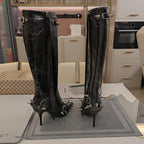 Balenciaga Cagole 90 mm Boots Black Lambskin 846485