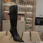 Balenciaga Cagole 90 mm Boots Black Lambskin 846485