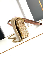 celin multipochette 23 beige raffia trimmings calfskin