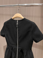 LV Flower Pieces Dress Black Polyester