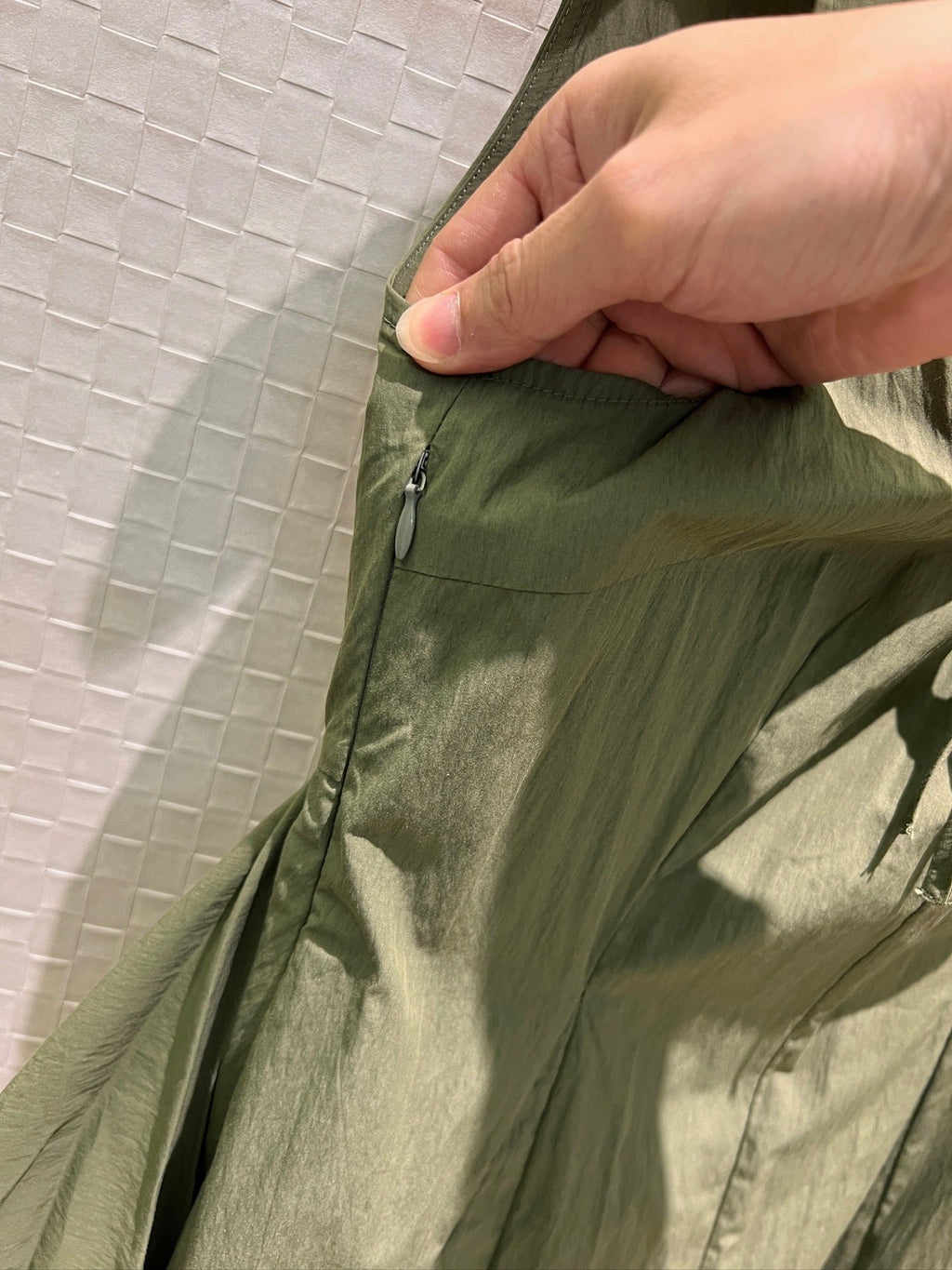 Loewe  Lace-up Vest Dress Green Cotton