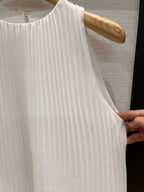 Loewe Sleeveless Vest Dress White Polyester