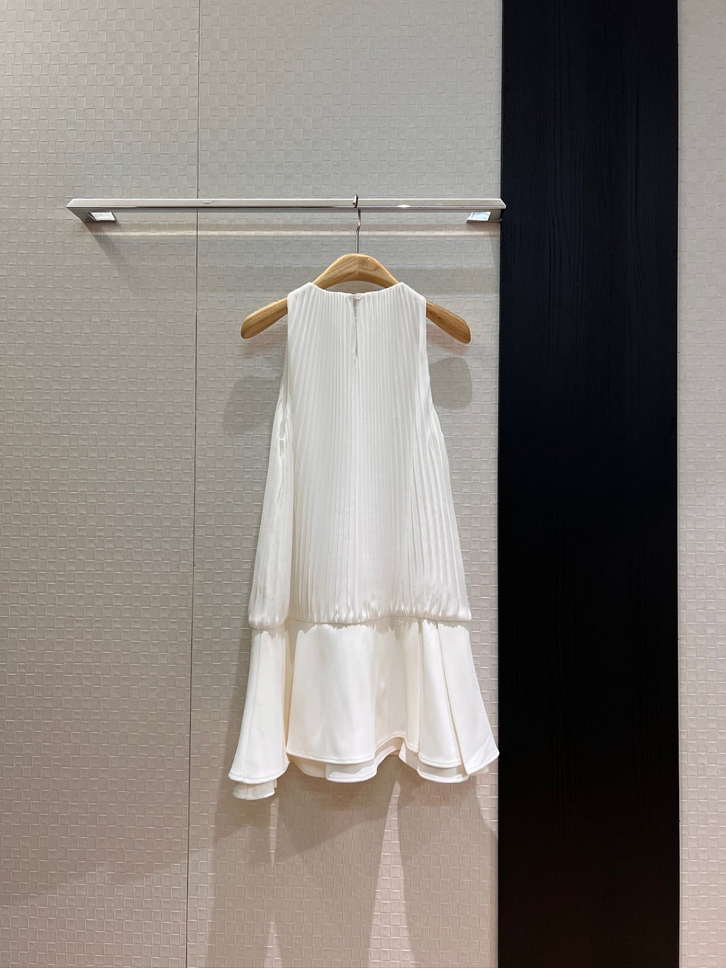 Loewe Sleeveless Vest Dress White Polyester