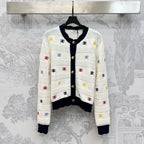 Celine 25 Cardigan White Wool 300938