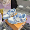 LV Trainer Sneaker Blue Mix White  Cowhide