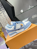 LV Trainer Sneaker Blue Mix White  Cowhide