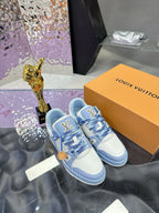 LV Trainer Sneaker Blue Mix White  Cowhide