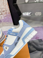 LV Trainer Sneaker Blue Mix White  Cowhide