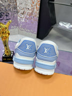 LV Trainer Sneaker Blue Mix White  Cowhide