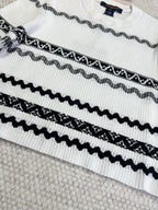 LV 25 Pattern T-shirt White Black Cotton