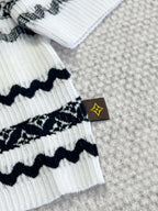 LV 25 Pattern T-shirt White Black Cotton