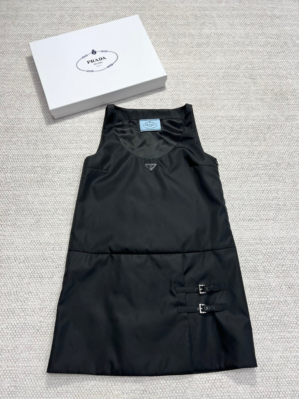 Prada Vest Dress Black Poliyamide