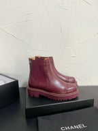 CC Chelsea Ankle Boots In Burgundy Cowhide  949681