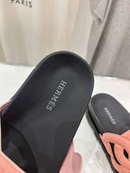 EXTRA SANDAL BLACK MIX PEACH MIX MOSS CALFSKIN