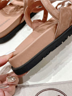 EXTRA SANDAL PASTEL PINK NUDE CALFSKIN
