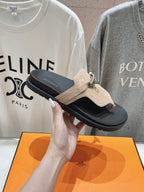EMPIRE SANDAL BLACK MIX PASTEL PINK SUEDE