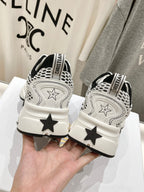 CD Vibe Sneaker White Black Polyester Mesh Fabric And Cowhide