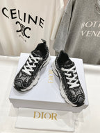 CD Vibe Sneaker Black Polyester Mesh Fabric And Cowhide