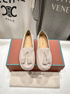 dot sole walk mocassin light brown suede