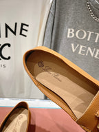 dot sole walk mocassin brown calfskin