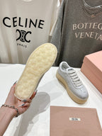 Miu Sneakers Retro White Cowhide
