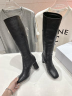 CD High Boots 85mm Black Lambskin