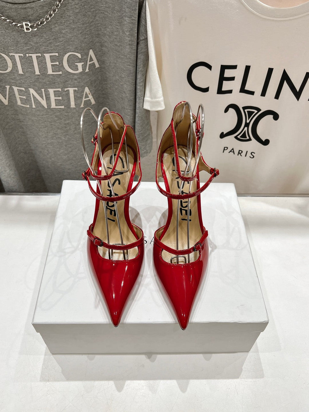 Casadei 25 Slingback 10.5cm Patent Calfskin