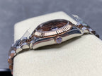 Datejust 31mm Pink Gold Steel Chocolate Dial