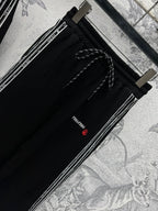 Miu Miu 25 Ribbon Stitching Suits Black Cotton