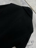 CD 25 Short-sleeved Suit Jacket Black White Polyester