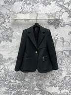 LV 25 Flower Vest Black Polyamide Wool