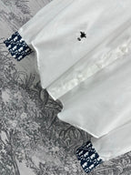 CD 25 Shirt White Blue Polyester