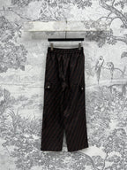 Fendi 25 Straight Pants Brown Black Polyester