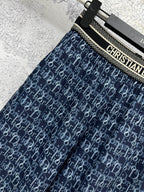 CD 25 Elastic Pants Blue Polyester