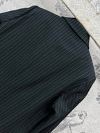 Prada 25 Striped Suit Jacket Black cotton