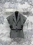 CD 25 Short-sleeved Short Top Black Polyester