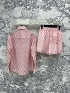 Fendi 25 double F shirt suit Pink Polyester fiber