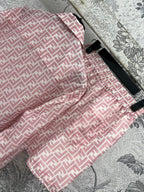 Fendi 25 double F shirt suit Pink Polyester fiber