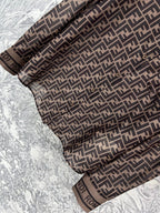 Fendi 25 double F shirt suit Black Brown Polyester fiber