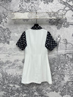 LV Classic L's Money Letter Print White Black Polyester