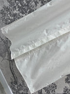 LV 25 Splicing Perspective Jacquard Monogram Sleeve Dress White Cotton