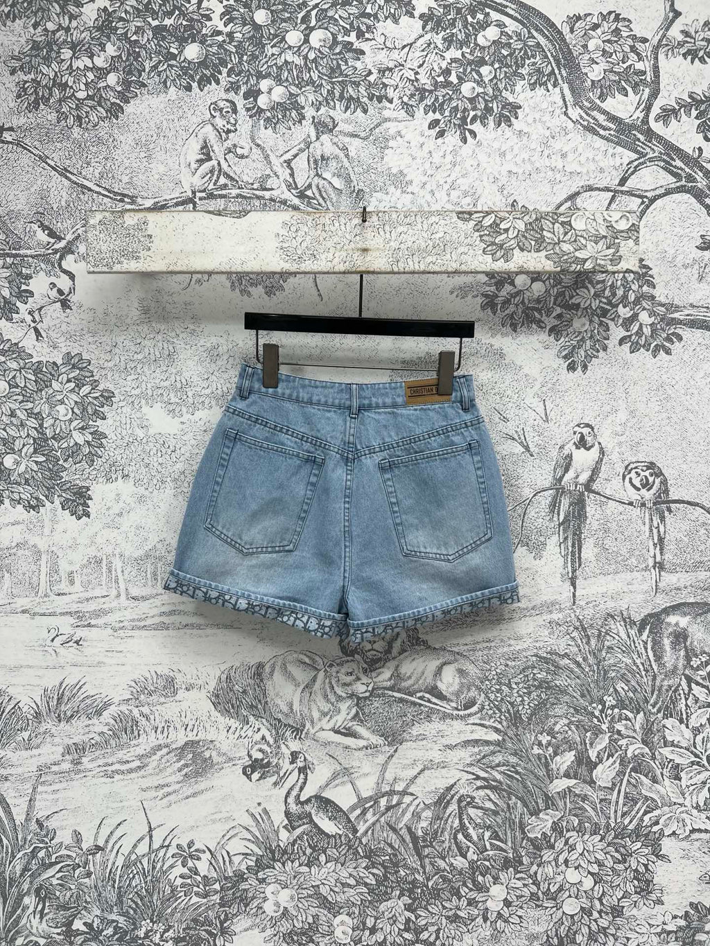 CD 25 Rolled Denim Short  Light Blue Cotton