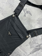 Prada 25 Suspender Dress Gray Cotton