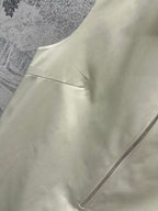 Prada 25 Sleeveless Dress Beige Cotton Polyester