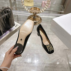 CD 25  Pump Heel Height 3cm Black Patent Leather 393413