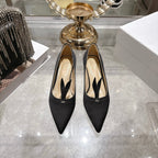 CD 26 Pump 35mm Black Silk Satin 592204